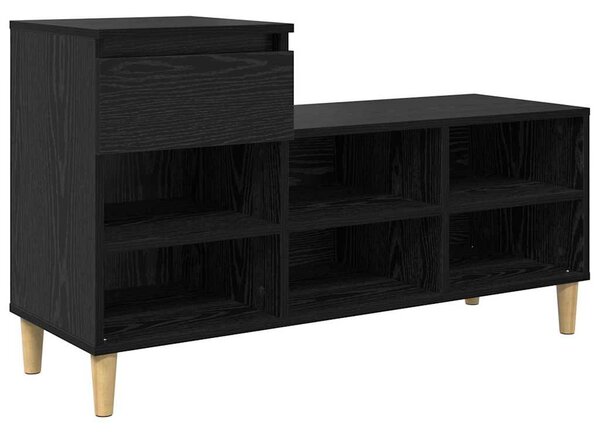 Cipőszekrény fiókkal Fekete tölgy 102 x 36 x 60 cm Faanyag