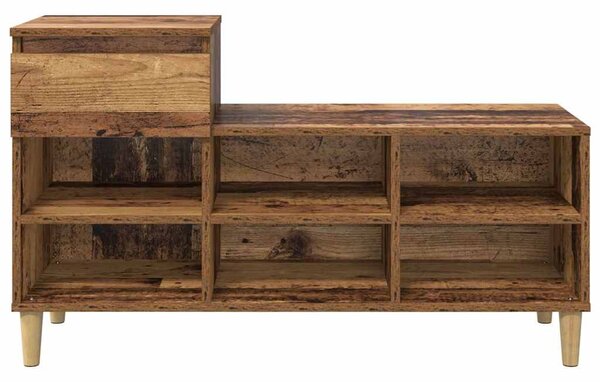 Cipőszekrény fiókkal tárolóval Öreg fa 102 x 36 x 60 cm Faanyag