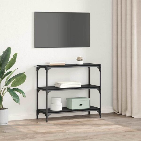 Könyvespolc Fekete tölgy 80 x 33 x 70,5 cm Műszaki fa és vas