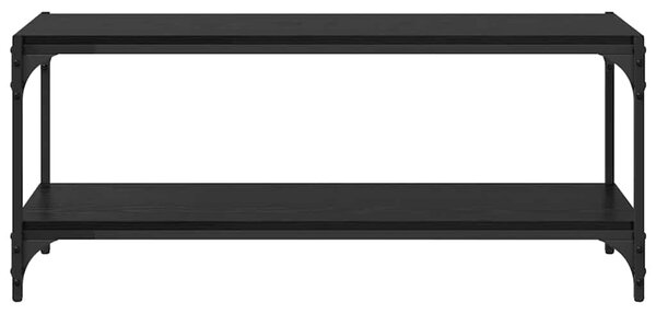 TV szekrény Fekete tölgy 100x33x41cm Műszaki fa és vas
