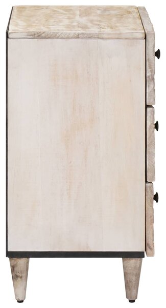 VidaXL Ágytároló szekrény fiókkal Fehér 50 x 33 x 60 cm Tömör Mangófát