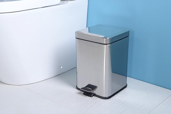 Aqualine Aqualine, SIMPLE LINE kerek szemetes 20l, polírozott rozsdamentes acél, 27120