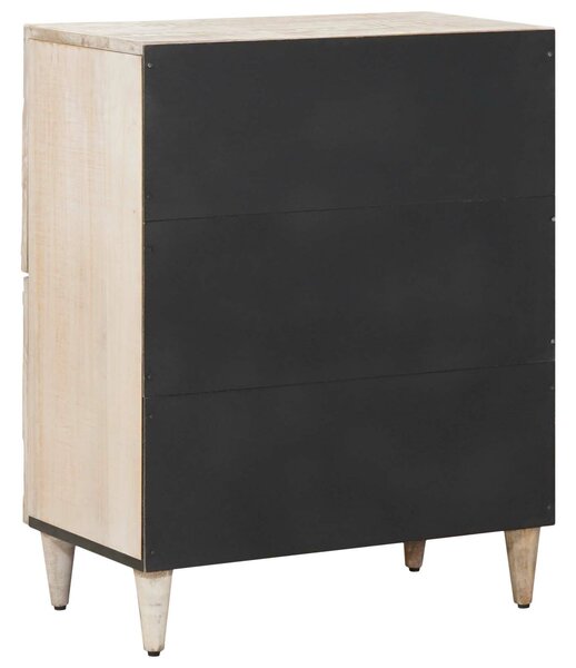 VidaXL Széf tárolóval ajtóval Fehér 60 x 33,5 x 75 cm Tömör Mangófát