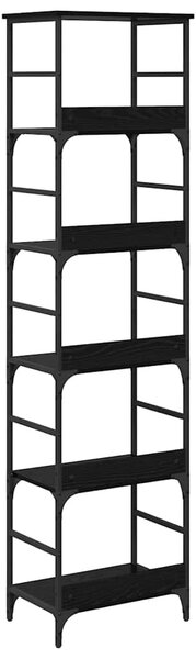 Könyvespolc Fekete tölgy 50 x 33 x 188,5 cm Faanyag