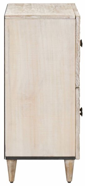 VidaXL Széf tárolóval ajtóval Fehér 60 x 33,5 x 75 cm Tömör Mangófát