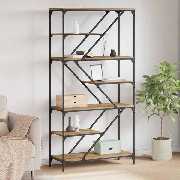 Könyvespolc 9 szintes 91 x 36 x 176 cm Szerelt Fa Artisan tölgy