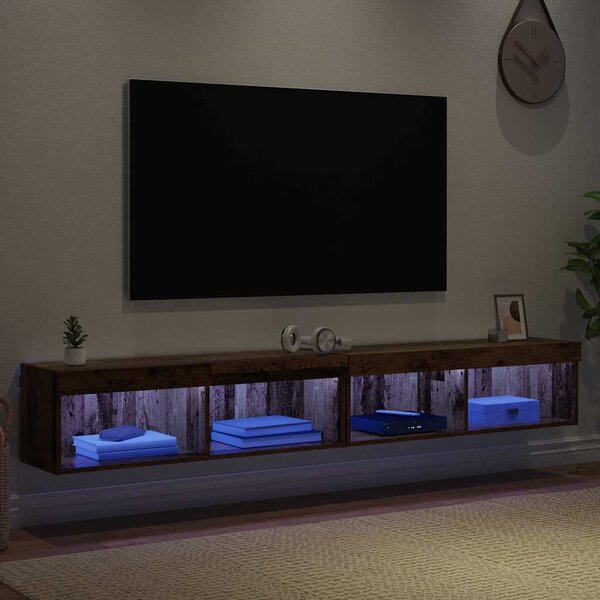 TV Fali Szekrények Panama 2 pcs Öreg fa 100 x 30 x 30 cm