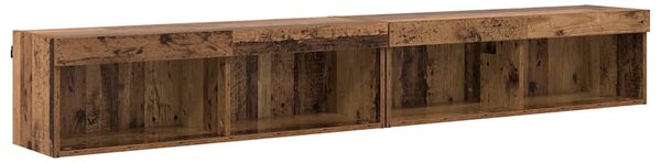 TV Fali Szekrények Panama 2 pcs Öreg fa 100 x 30 x 30 cm
