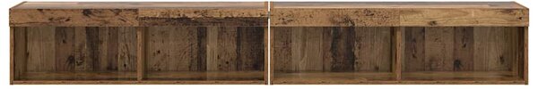 TV Fali Szekrények Panama 2 pcs Öreg fa 100 x 30 x 30 cm