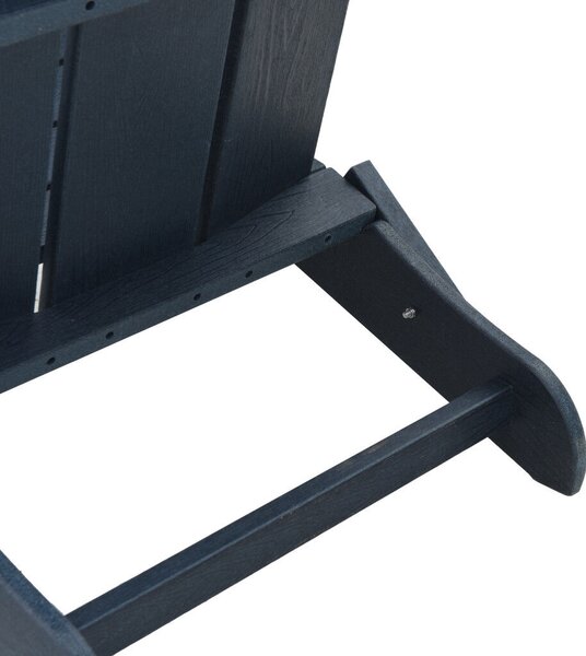 3 darabos kerti pihenőszék szett tengerészkék HDPE