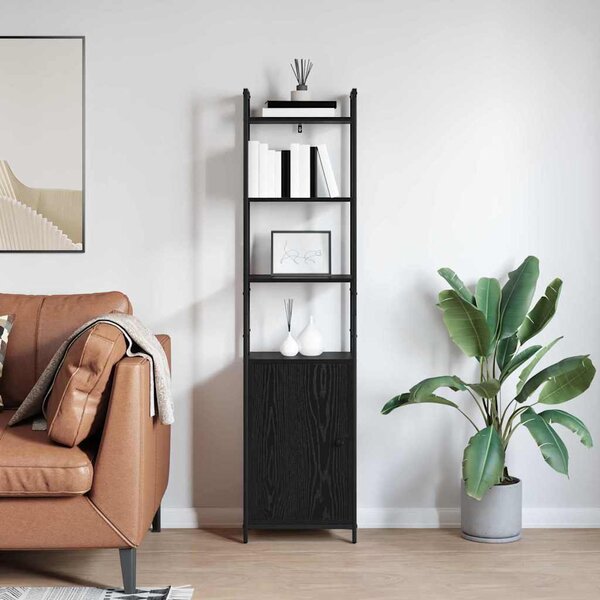 Könyvespolc Fekete tölgy 40 x 24 x 161 cm Faanyag