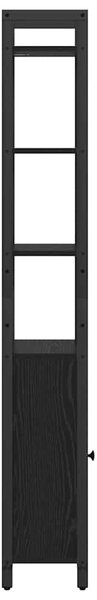 Könyvespolc Fekete tölgy 40 x 24 x 161 cm Faanyag