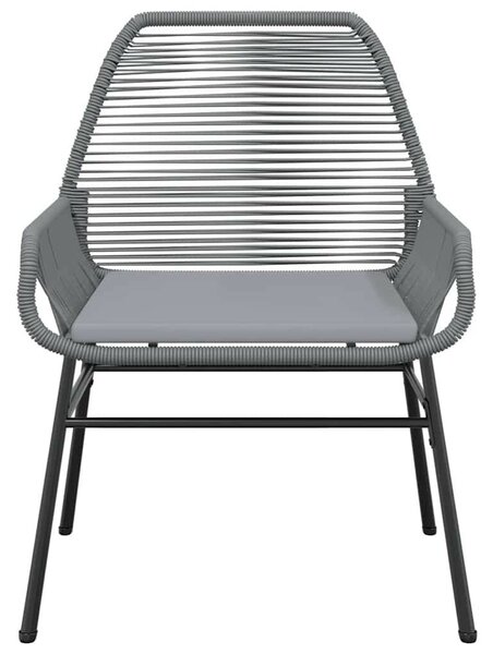 5 részes szürke polyrattan üveg kerti étkezőgarnitúra párnával