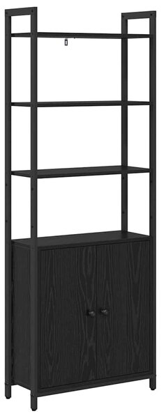 Könyvespolc Fekete tölgy 60 x 24 x 161 cm Faanyag
