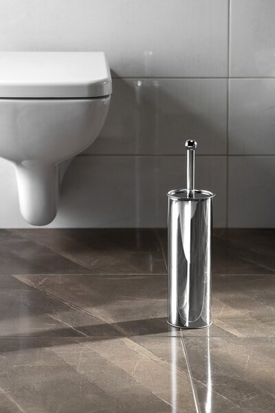 Aqualine Aqualine, SIMPLE LINE hengeres WC-kefe, rozsdamentes acél, fényes, 04065F