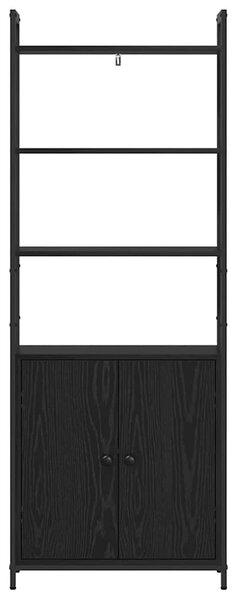 Könyvespolc Fekete tölgy 60 x 24 x 161 cm Faanyag