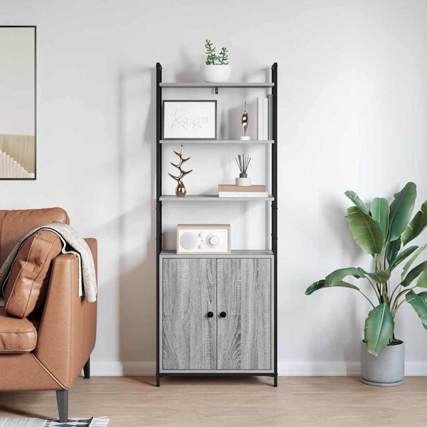 Könyvespolc Szürke Sonoma 60 x 24 x 161 cm Faanyag
