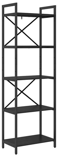 Könyvespolc Fekete tölgy 56 x 34 x 171 cm Faanyag
