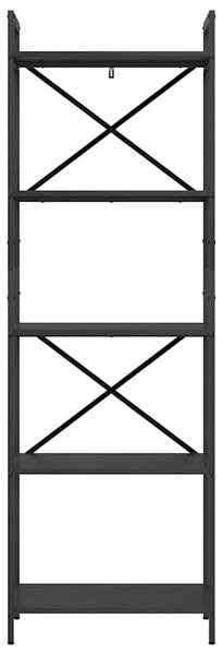 Könyvespolc Fekete tölgy 56 x 34 x 171 cm Faanyag