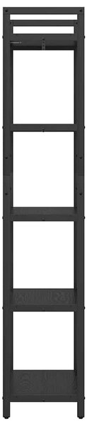 Könyvespolc Fekete tölgy 56 x 34 x 171 cm Faanyag