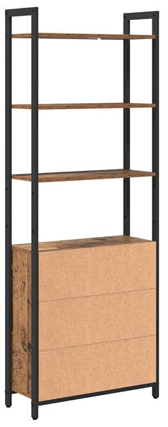 Könyvespolc Öreg fa 60 x 24 x 161 cm Faanyag