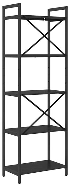 Könyvespolc Fekete tölgy 56 x 34 x 171 cm Faanyag