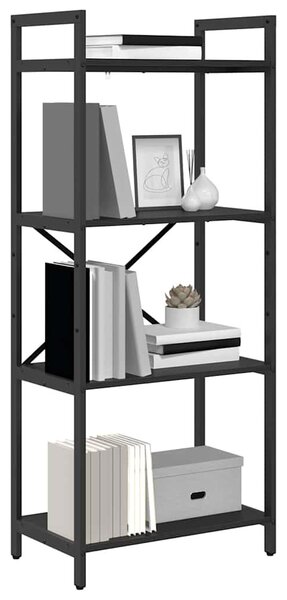 Könyvespolc Fekete tölgy 56 x 34 x 133,5 cm Faanyag