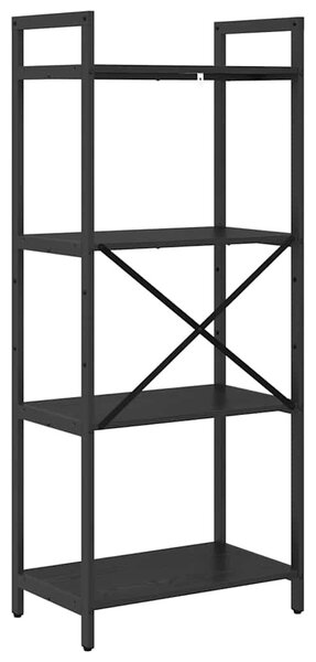 Könyvespolc Fekete tölgy 56 x 34 x 133,5 cm Faanyag