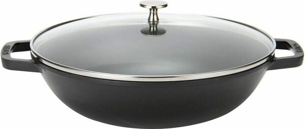 Staub 1004706 La Cocotte Öntöttvas Wok 30 cm - Fekete