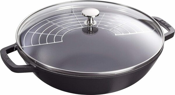 Staub 1004706 La Cocotte Öntöttvas Wok 30 cm - Fekete