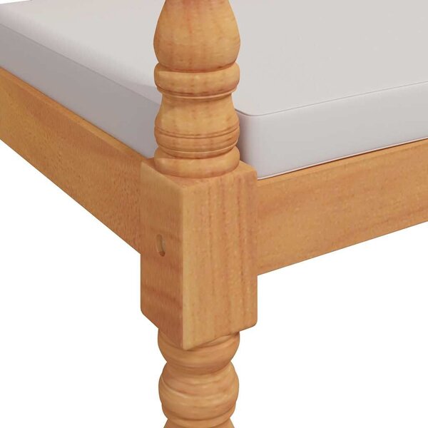 VidaXL tömör tíkfa batavia pad párnával 150 cm