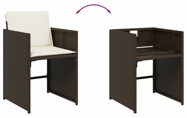 VidaXL 13 részes barna polyrattan kerti ülőgarnitúra párnákkal