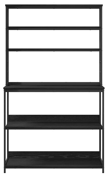 Konyhai polc Fekete tölgy 100 x 40 x 168 cm Faanyag