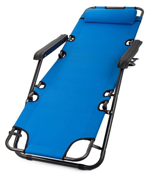 Kerti napozóágy, összecsukható fotel, kék