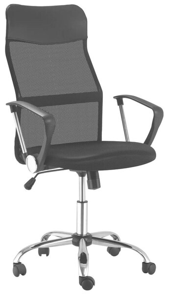 HOMCOM ergonomikus irodai szék, hintázó funkcióval, állítható magasságú, háló, fekete