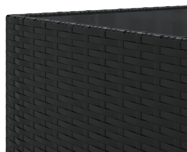 VidaXL 10 részes fekete polyrattan kerti ülőgarnitúra párnákkal