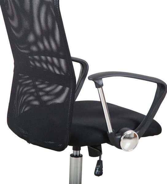 HOMCOM ergonomikus irodai szék, hintázó funkcióval, állítható magasságú, háló, fekete