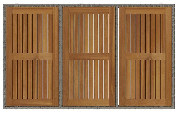 Kert étkező szett 7 pcs Szürke és Barna polirattan