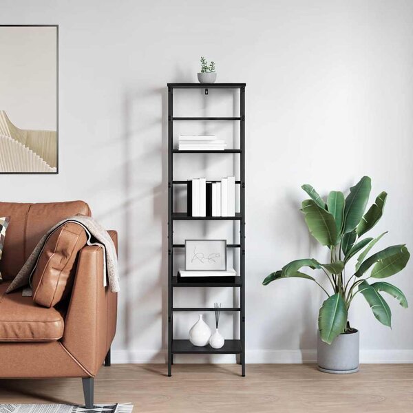 Könyvespolc Fekete tölgy 40 x 29,5 x 149 cm Faanyag