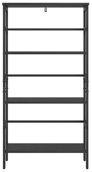 Könyvespolc Fekete tölgy 60 x 29,5 x 115 cm Faanyag