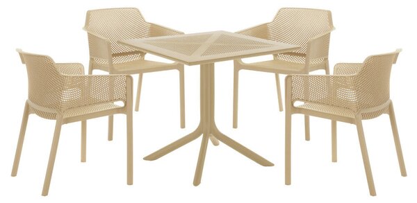 Kerti asztal, szürkésbarna Taupe, DENTON NEW