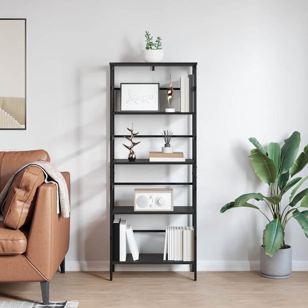 Könyvespolc Fekete tölgy 60 x 29,5 x 149 cm Faanyag