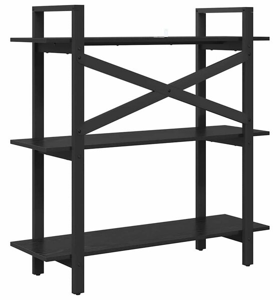 Könyvespolc Fekete tölgy 100 x 33,5 x 102 cm Faanyag