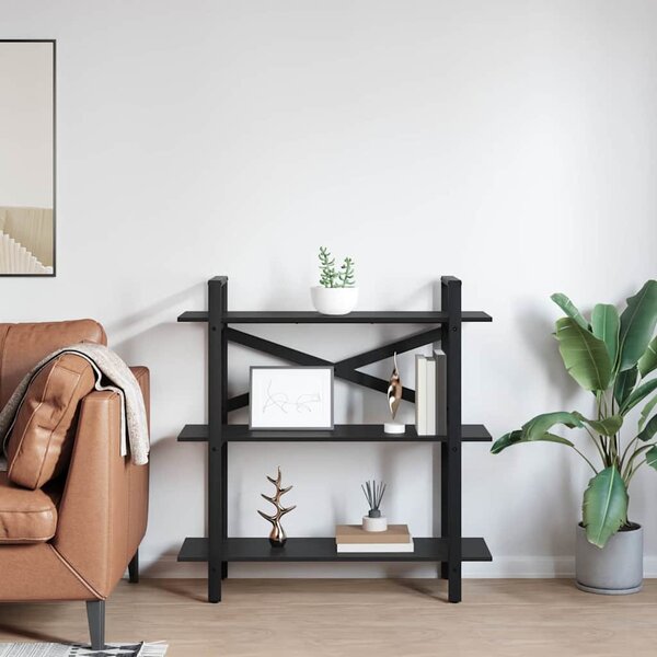 Könyvespolc Fekete tölgy 100 x 33,5 x 102 cm Faanyag