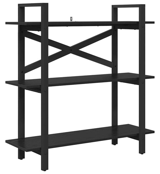Könyvespolc Fekete tölgy 100 x 33,5 x 102 cm Faanyag