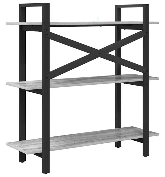 Könyvespolc Szürke Sonoma 100 x 33,5 x 102 cm Faanyag