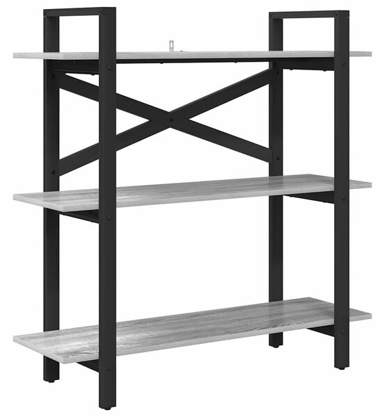 Könyvespolc Szürke Sonoma 100 x 33,5 x 102 cm Faanyag