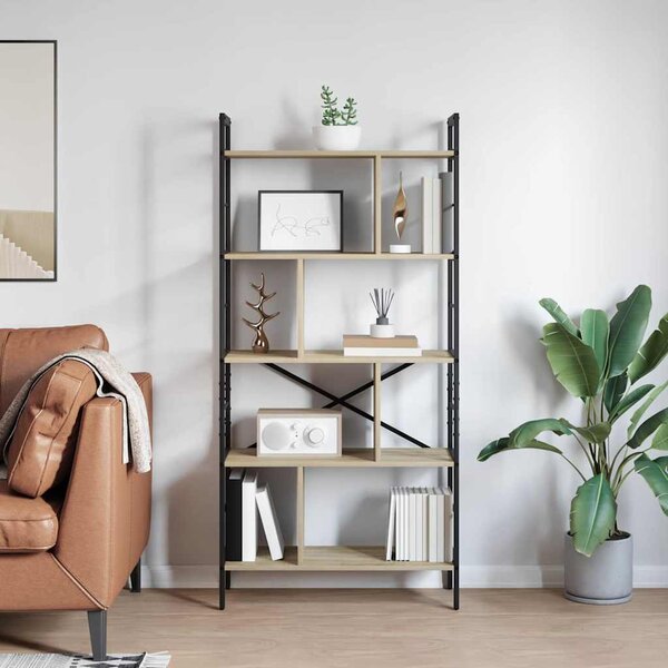 Könyvespolc Sonoma tölgy 75 x 30 x 156 cm Faanyag