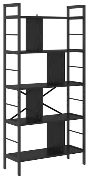 Könyvespolc Fekete tölgy 75 x 30 x 156 cm Faanyag