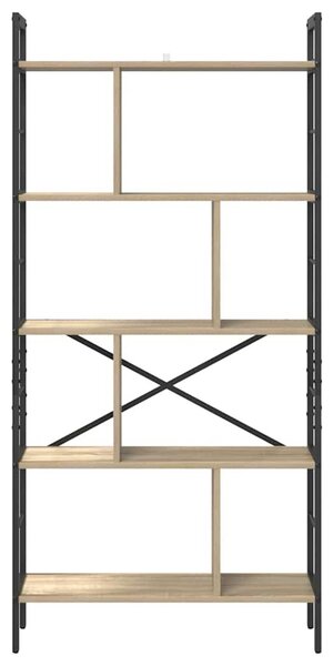 Könyvespolc Sonoma tölgy 75 x 30 x 156 cm Faanyag